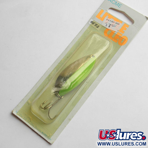  Acme Little Cleo, 2/5oz Nickel / Green fishing spoon #0672