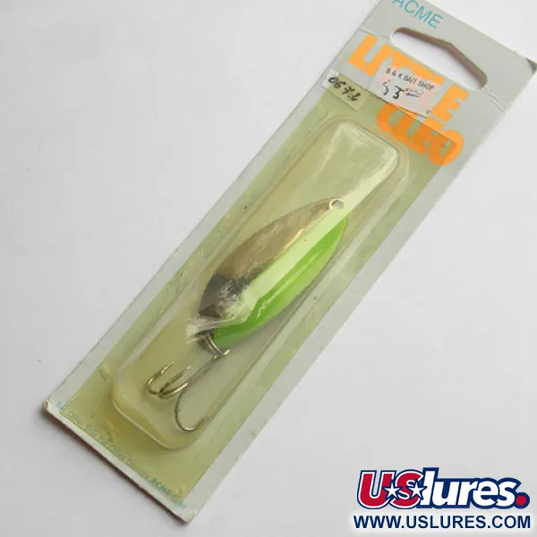 Acme Little Cleo, 2/5oz Nickel / Green fishing spoon #0672