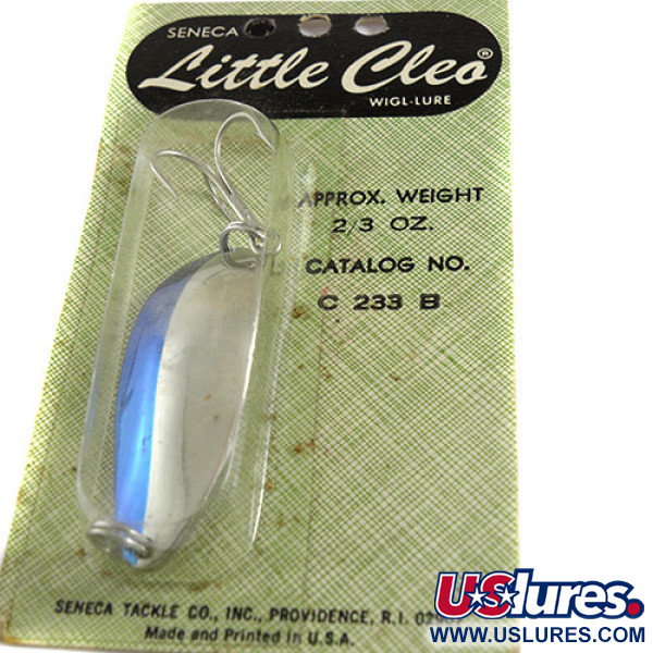  Seneca Little Cleo (Hula Girl), 2/3oz Nickel / Blue fishing spoon #0673