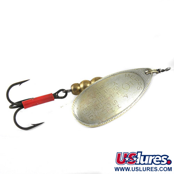 Vintage   Mepps Aglia 5, 1/2oz Silver spinning lure #0707