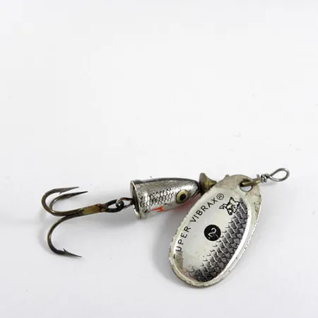 Vintage Blue Fox Super Vibrax 2, 3/16oz Silver / Scale spinning lure #0680