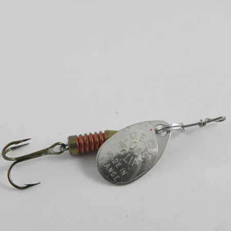 Vintage Mepps Aglia 00, 1/16oz Silver spinning lure #0687