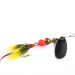 Vintage   Mepps Black Fury 0 Dressed, 3/32oz Black / Yellow spinning lure #0689