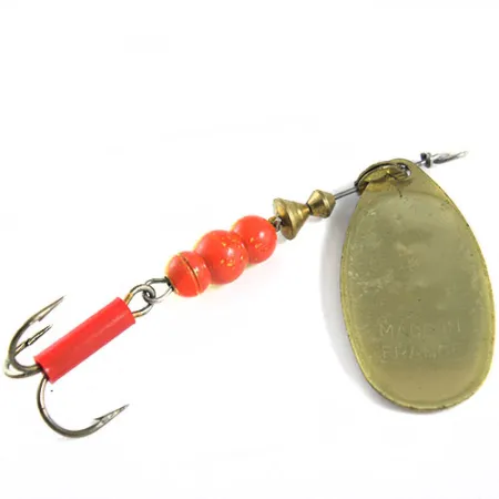Vintage Mepps Aglia 4, 1/3oz Gold spinning lure #0694