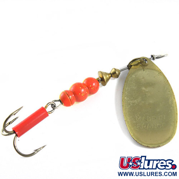 Vintage   Mepps Aglia 4, 1/3oz Gold spinning lure #0694