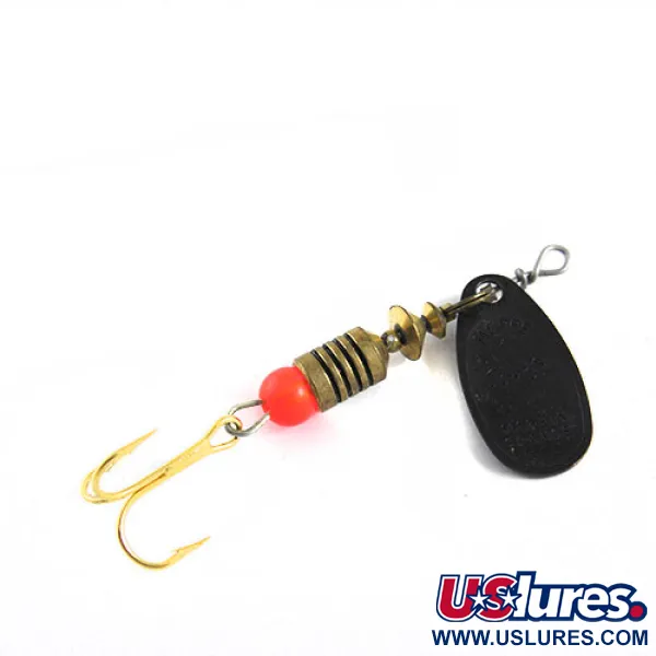 Vintage   Mepps Black Fury 1, 1/8oz Black / Red spinning lure #0696