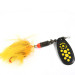 Vintage   Mepps Black Fury 4 Dressed, 1/3oz Black / Yellow spinning lure #0697