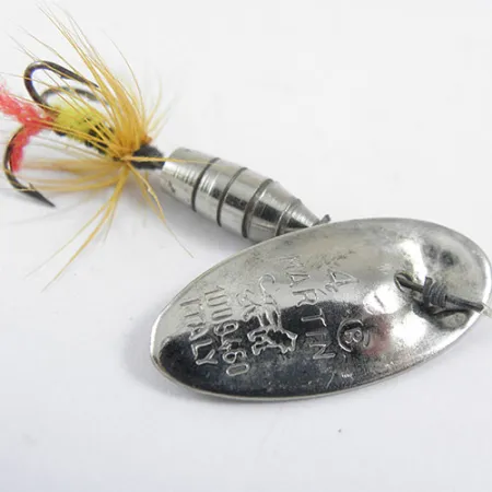 Vintage Panther Martin Zavorra con Mosca 4, 3/32oz Nickel spinning lure #0712