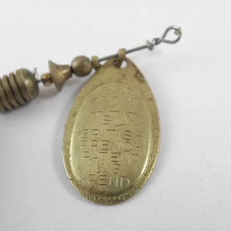 Vintage Mepps Aglia 2 Dressed, 3/16oz Brass spinning lure #0714