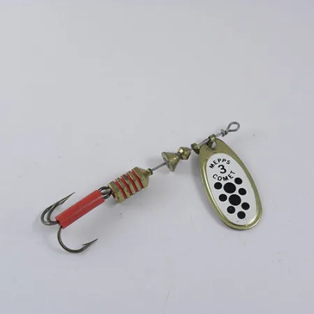 Vintage Mepps Comet 3, 1/4oz White / Black spinning lure #0718