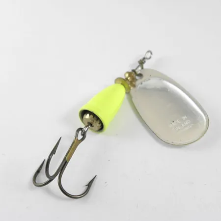 Vintage Blue Fox Super Vibrax 4, 3/8oz Fluorescent / Silver spinning lure #0721