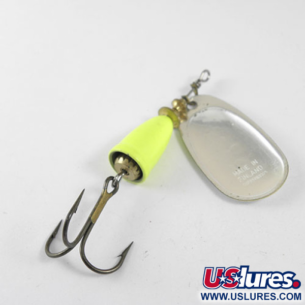 Vintage   Blue Fox Super Vibrax 4, 3/8oz Fluorescent / Silver spinning lure #0721