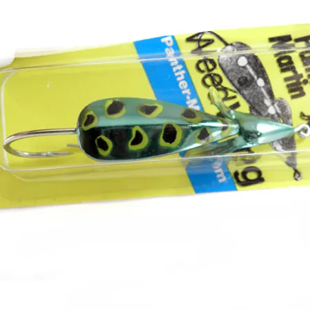 Weedless Panther Martin Weed Wing, 3/5oz Green fishing spoon #0733