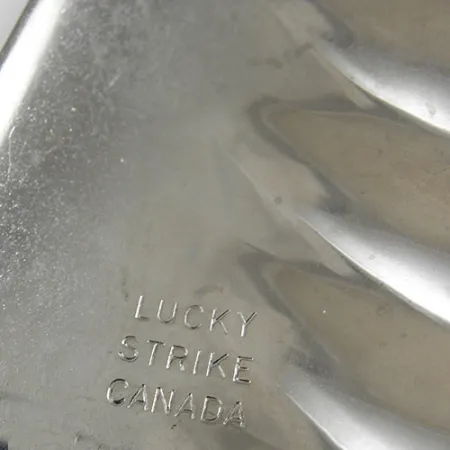 Vintage Lucky Strike 4.5 Nickel Half Wave, 1 1/3oz Nickel / Red / White fishing spoon #0734