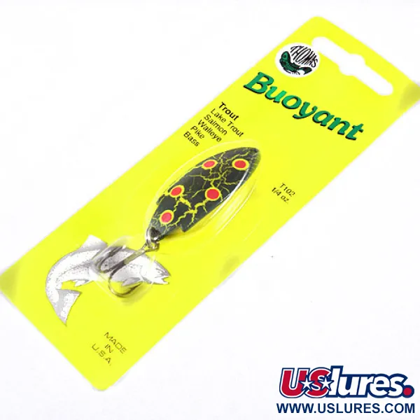 Thomas Buoyant, 1/4oz  Green / Red (Frog) fishing spoon #0740