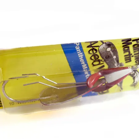 Weedless Panther Martin Weed Wing, 3/5oz Red / White fishing spoon #0742