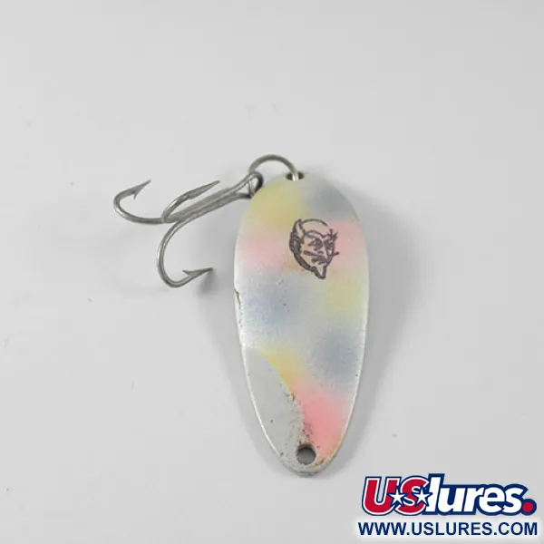 Vintage  Eppinger Dardevle Devle Dog 5300, 1/3oz Pearl (Rainbow Pearl) fishing spoon #0748