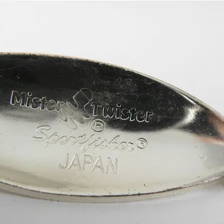 Vintage Mister Twister Shelby Sportfisher, 3/4oz Nickel / Orange fishing spoon #0752