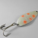 Vintage  Seneca Little Cleo (Hula Girl) Glow, 3/4oz White / Orange Glow (Glow in Dark) fishing spoon #0756