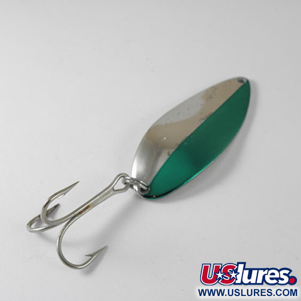 Vintage  Seneca Little Cleo (Hula Girl), 3/4oz Nickel / Green fishing spoon #0757