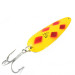 Vintage  Eppinger Dardevle, 1oz Yellow / Red Five of Diamonds fishing spoon #0758