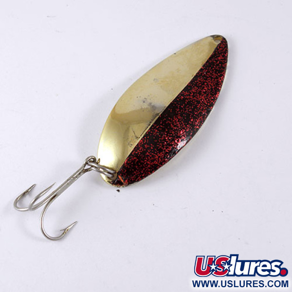 Vintage  Seneca Little Cleo (Hula Girl), 3/4oz Gold / Red / Black fishing spoon #0768