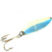 Vintage  Seneca Little Cleo (Hula Girl) Glow, 3/4oz Glow (Blue / White) fishing spoon #0770