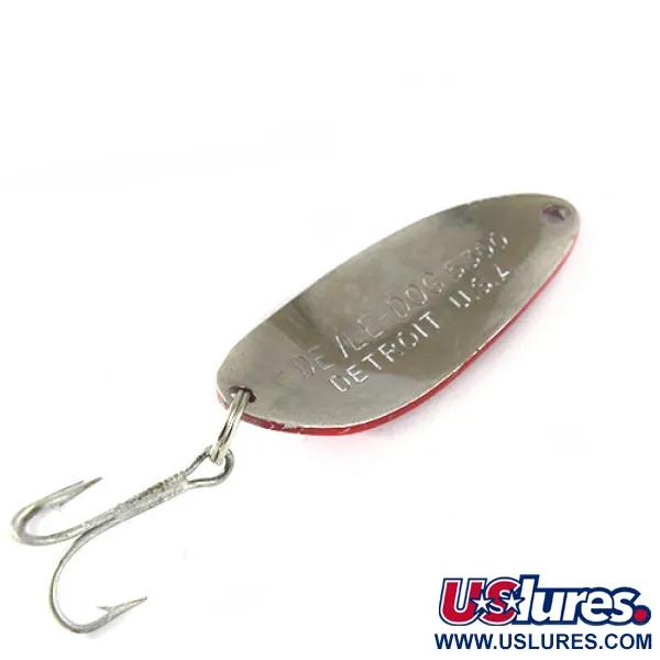 Vintage  Eppinger Dardevle Devle Dog 5300, 1/3oz Red / White fishing spoon #0774