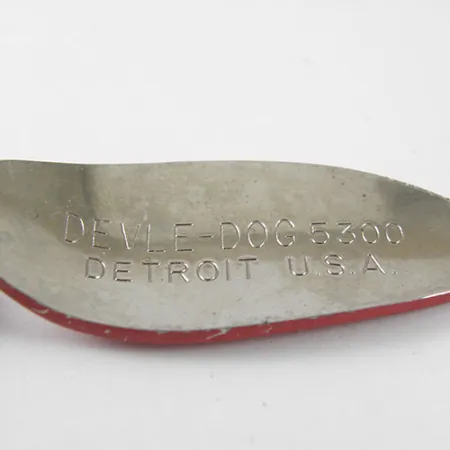 Vintage Eppinger Dardevle Devle Dog 5300, 1/3oz Red / White fishing spoon #0774