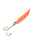 Vintage  Seneca Little Cleo (Hula Girl) Glow, 3/4oz Glow Orange / White fishing spoon #0779