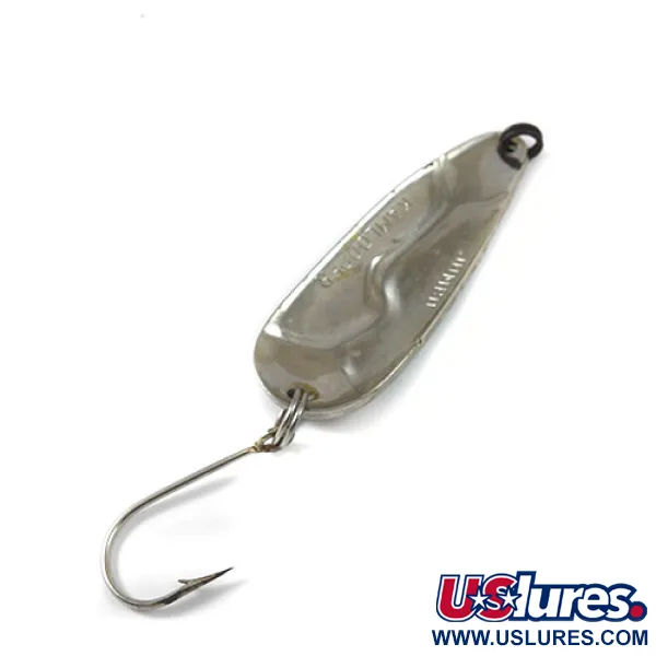 Vintage  Acme Kamlooper Jumbo, 2/3oz Nickel / Green fishing spoon #0786