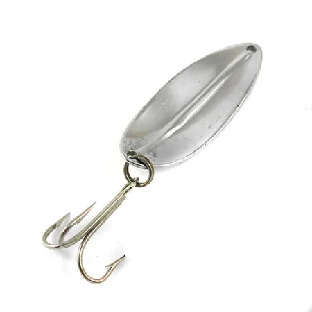 Vintage TODDCO Main liner , 1/2oz Nickel / Fluorescent Green fishing spoon #0790