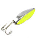 Vintage   Main liner , 1/2oz Nickel / Fluorescent Green fishing spoon #0790