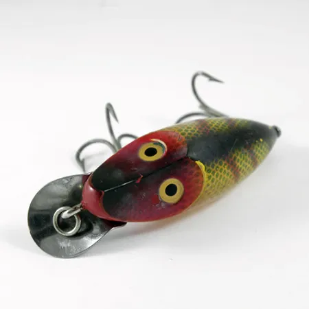 Vintage Heddon River Runt, Perch fishing lure #0795