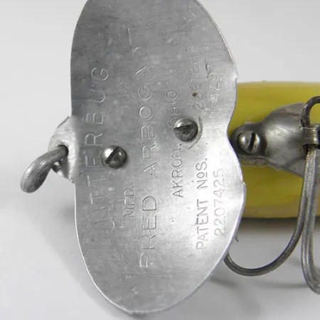 Vintage Fred Arbogast Jitterbug, 1/3oz Perch fishing lure #0799