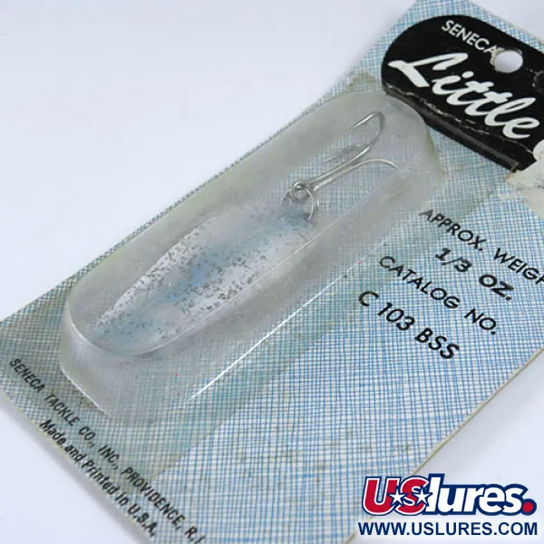  Seneca Little Cleo (Hula Girl), 1/3oz White / Blue fishing spoon #0800