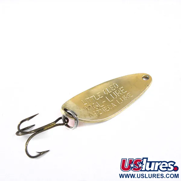 Vintage Seneca Little Cleo, 1/4oz Gold / Orange fishing spoon #0804