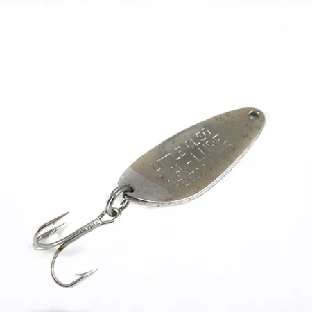 Vintage Little Cleo Seneca, 1/4oz Nickel / Green fishing spoon #0805