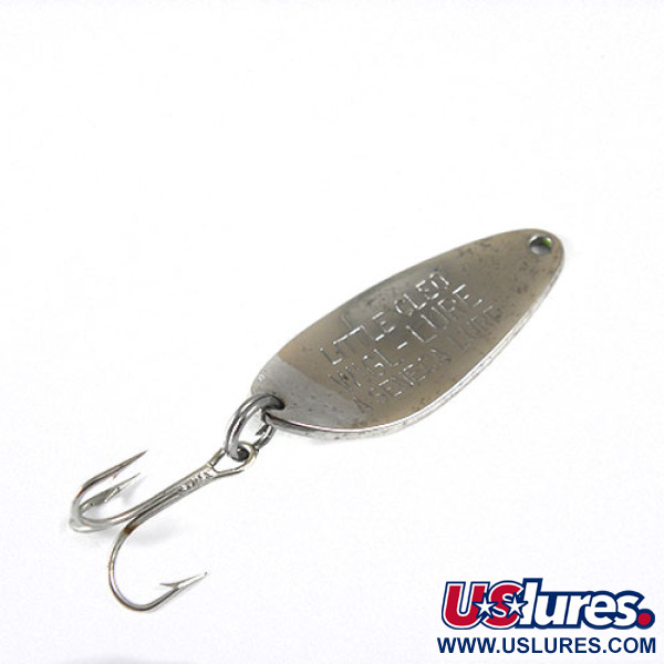 Vintage   Little Cleo Seneca, 1/4oz Nickel / Green fishing spoon #0805