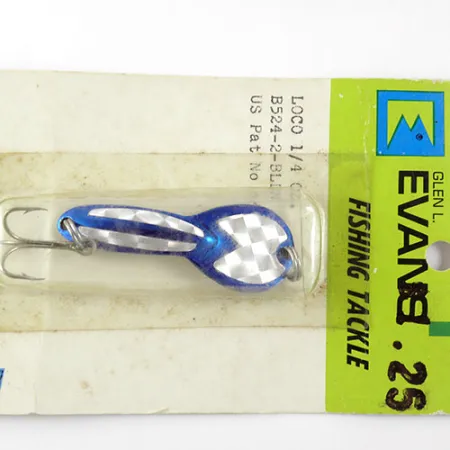 Glen Evans Loco, 1/4oz Nickel / Blue fishing spoon #0810