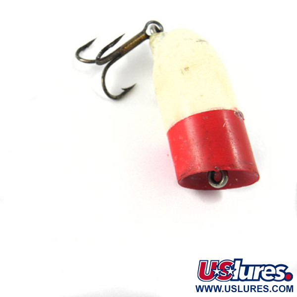 Vintage  Unknown Popper, 1/8oz Red / White fishing lure #0817