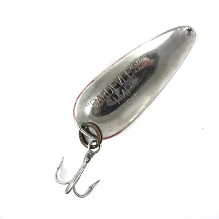 Vintage Eppinger Dardevle Imp, 2/5oz Red / White / Nickel fishing spoon #0818