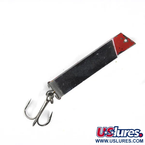 Vintage  South Bend Super-Duper 509, 2/5oz Nickel / Red fishing spoon #0819