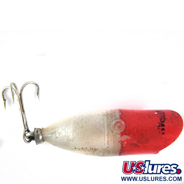 Vintage  Unknown Popper, 3/16oz Red / White fishing lure #0820