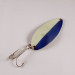 Vintage  Seneca Little Cleo (Hula Girl) Glow, 1/2oz Glow White / Blue fishing spoon #0825