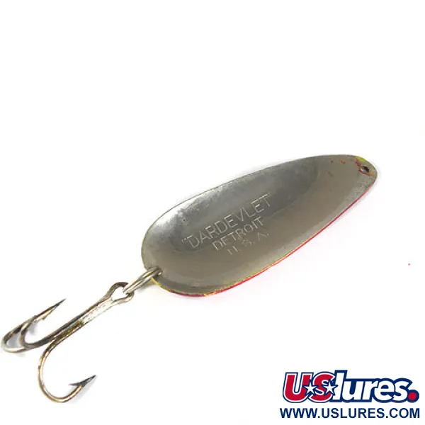 Vintage  Eppinger Dardevle Dardevlet 0829, 3/4oz Red / Yellow / Nickel fishing spoon #0829