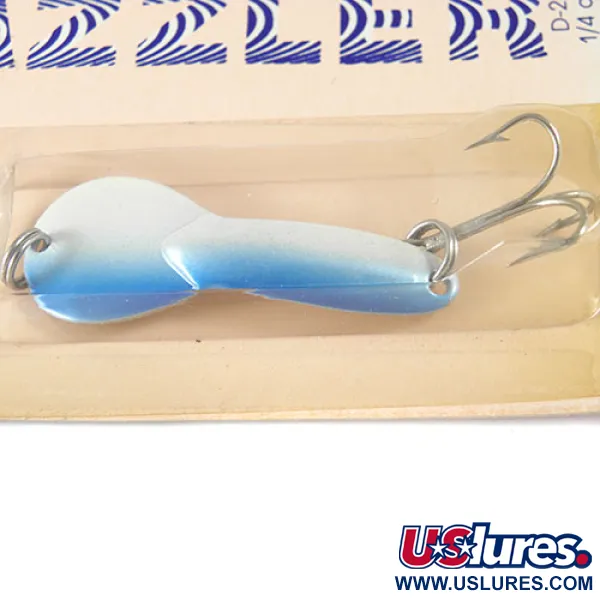  Acme Dazzler, 1/4oz White / Blue fishing spoon #0835