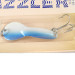  Acme Dazzler, 1/4oz White / Blue fishing spoon #0835