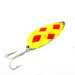 Vintage  Seneca Little Cleo (Hula Girl), 3/4oz Five of diamonds (Red / Yellow) fishing spoon #0850