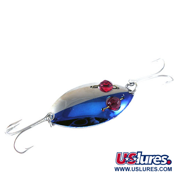 Vintage  Eppinger Red Eye junior, 1/2oz Nickel / Blue / Red Eyes fishing spoon #0854